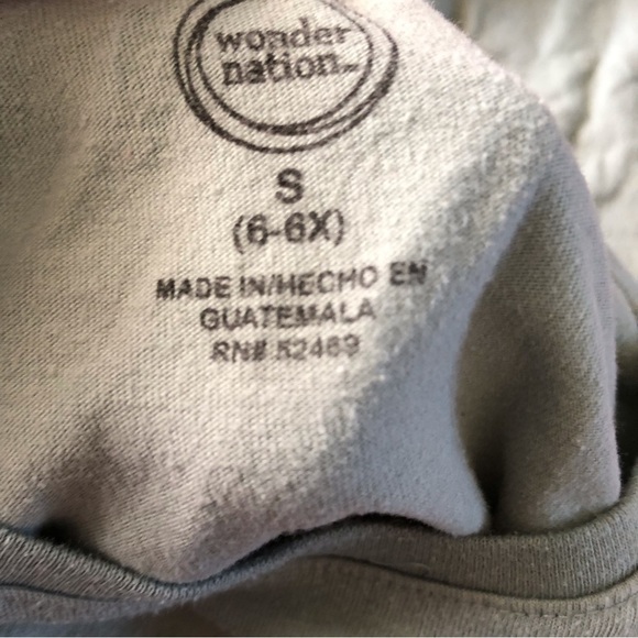 Wonder Nation Sage Green short sleeve tee in size S(6-6X) - Picture 2 of 7